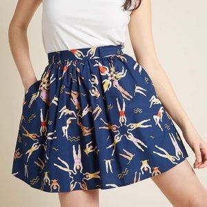 ModCloth Live Uplifted Swimmers Mini Skirt